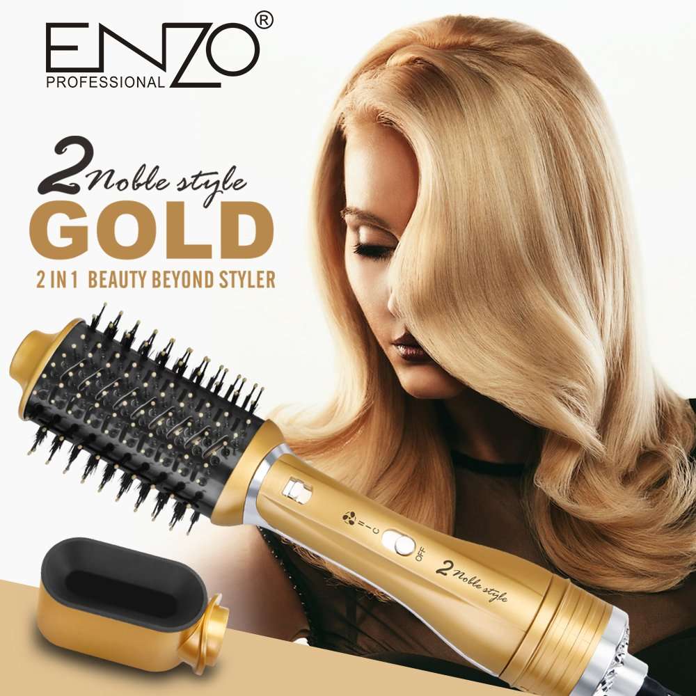 BROSSE SOUFFLANTE ENZO GOLD 2 EN 1 - 1200 WATT IONIC SYSTEM EN-751