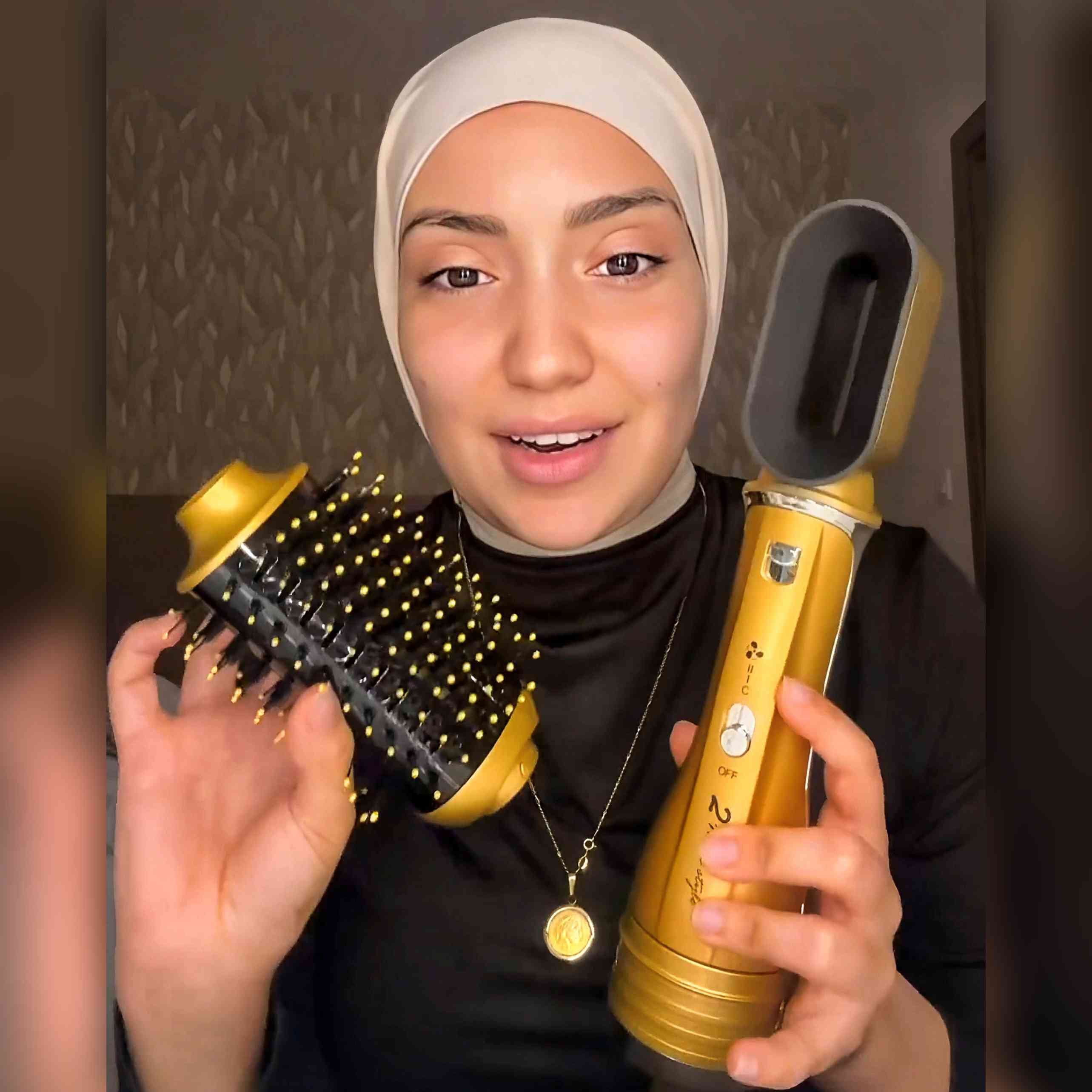 BROSSE SOUFFLANTE ENZO GOLD 2 EN 1 - 1200 WATT IONIC SYSTEM EN-751