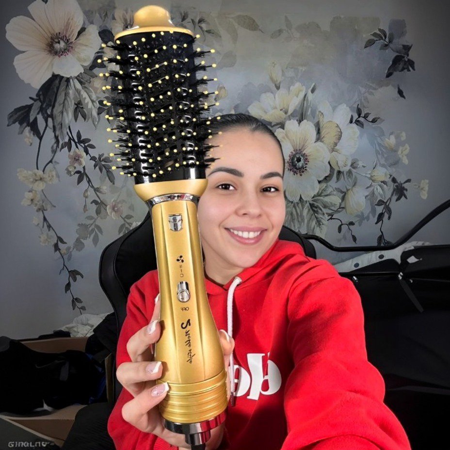 BROSSE SOUFFLANTE ENZO GOLD 2 EN 1 - 1200 WATT IONIC SYSTEM EN-751