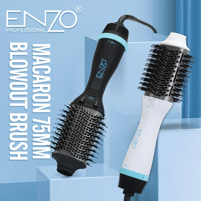 Brosse ENZO 🇮🇹 1500w  avec technologie ionique et nano TITANIUM EN-6211